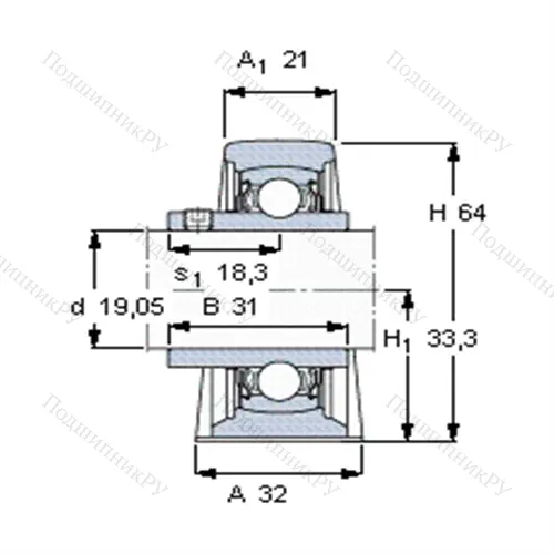 Стационарные подшипниковые узлы типа Y для высоких температур YAR 204-012-2FW/VA 201