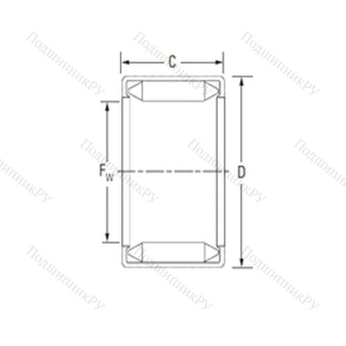 Подшипник игольчатый радиальный B 68-1 от производителя  KOYO