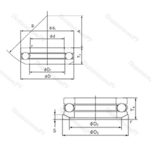 Подшипник шариковый упорный 53236U