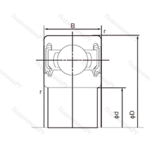 Подшипник шариковый радиальный 6010-2NKE