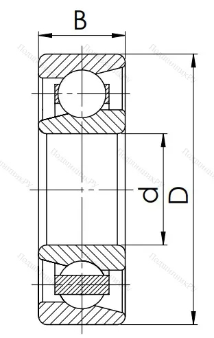 Радиально-упорный шариковый подшипник 46211 Л (7211 ACM) в Калининграде