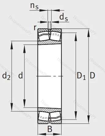 Сферический роликовый подшипник с конической посадкой на вал 22319 E 1 XL K
