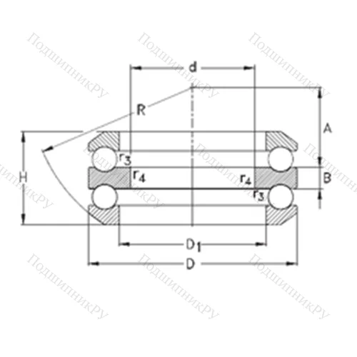 Подшипник шариковый упорный 54312-MP от производителя  NKE Подшипник шариковый упорный 54312-MP от производителя  NKE