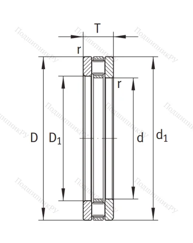 Упорный роликовый подшипник 81210 TV