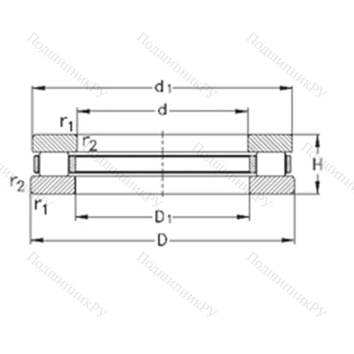 Подшипник роликовый упорный 81210-TVPB