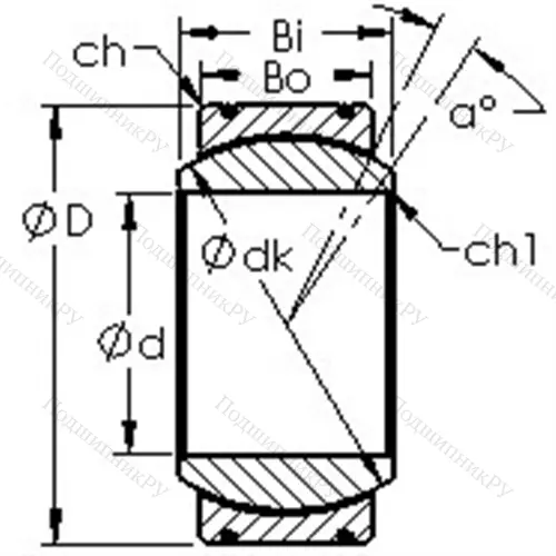 Подшипник скольжения сферический GE 260XT/X