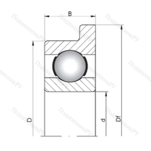 Подшипник шариковый радиальный FL 619/4 от производителя  CX Подшипник шариковый радиальный FL 619/4 от производителя  CX