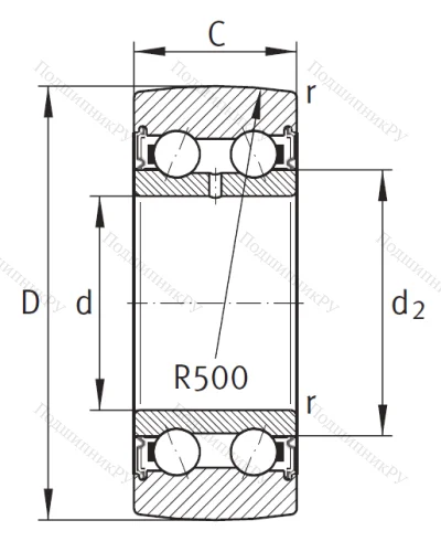 Подшипник LR 5006 2RS от производителя  INA Подшипник LR 5006 2RS от производителя  INA