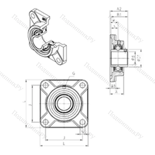Подшипниковый узел шариковый радиальный UCF 318