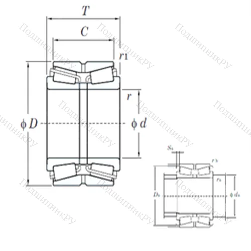 Подшипник роликовый радиально-упорный 46324A от производителя  KOYO