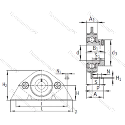 Подшипниковый узел шариковый радиальный PBS 20