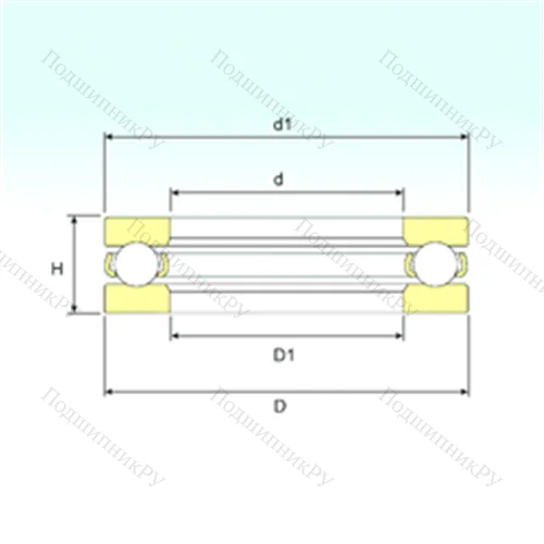 Подшипник шариковый упорный 591/800/351589 A