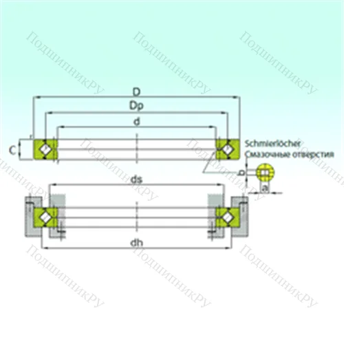 Подшипник роликовый опорно-поворотный RB 24025 от производителя  ISB