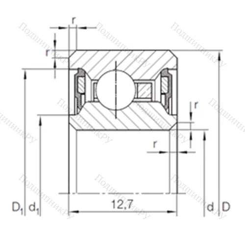 Подшипник шариковый радиальный CSCU 040.2RS