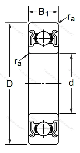 Дюймовый шариковый подшипник RMS 15 ZZ (MJ 1-7/8-2Z) в Калининграде
