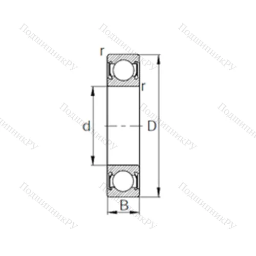 Подшипник шариковый радиальный W 6309-2RS