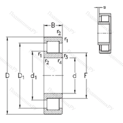 Подшипник роликовый радиальный NJ 2232-E-MA 6