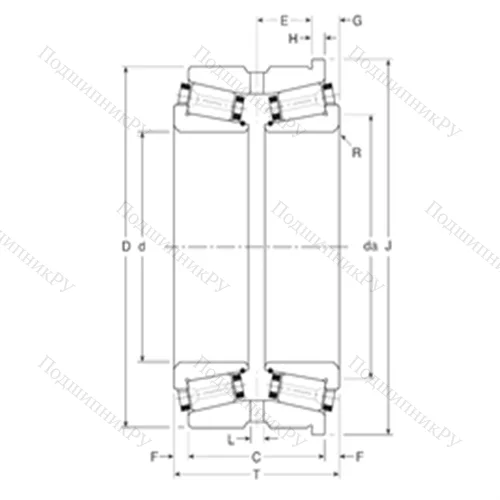 Подшипник роликовый радиально-упорный 320280X/320406XH