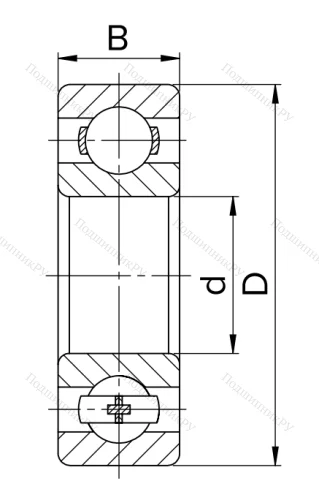 Миниатюрный шариковый подшипник 80023 (623 ZZ) в Калининграде