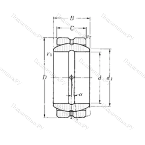 Подшипник скольжения сферический SA 2-20B