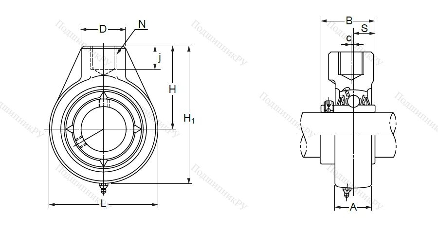 Подшипниковый узел UCHA 204 (UCHB 204) в Калининграде