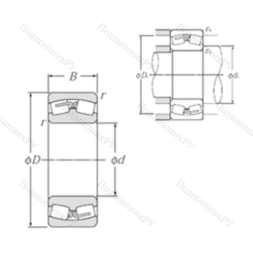 Подшипник роликовый радиальный самоцентрирующийся 239/530 от производителя  NTN
