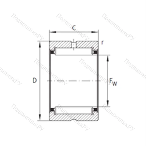 Подшипник игольчатый радиальный NK 28/20-XL