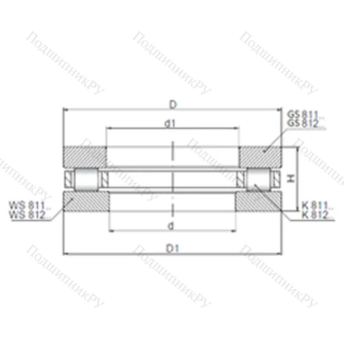 Подшипник роликовый упорный 81234 от производителя  CX