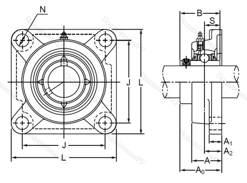 Подшипниковый корпус  F 207 в Калининграде