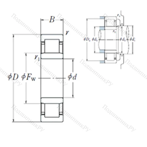 Подшипник роликовый радиальный