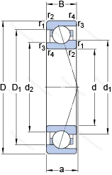 Подшипник 71908 CE/HCP 4A