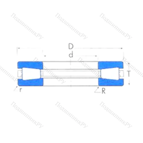 Подшипник роликовый упорный T 711 от производителя  TIMKEN Подшипник роликовый упорный T 711 от производителя  TIMKEN