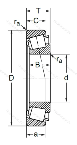 Конический роликовый подшипник 7306 (30306) в Калининграде