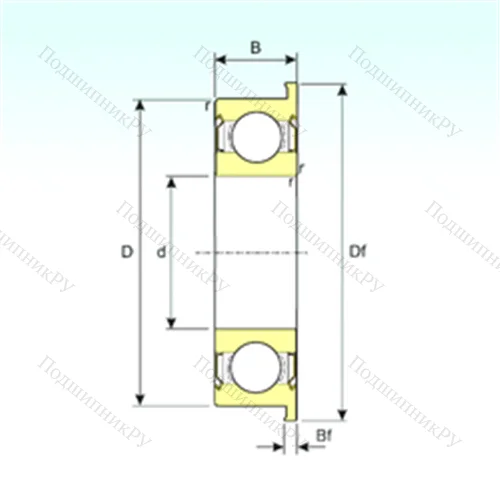 Подшипник шариковый радиальный FR 4ZZ от производителя  ISB Подшипник шариковый радиальный FR 4ZZ от производителя  ISB