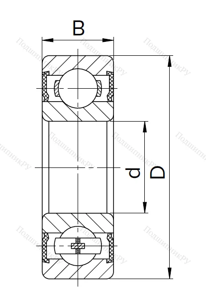 Миниатюрный шариковый подшипник 180018 T (608 2RST) в Калининграде