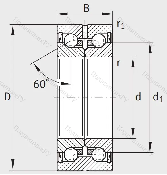 Сверхточный подшипник ZKLN 2052-2RS-PE