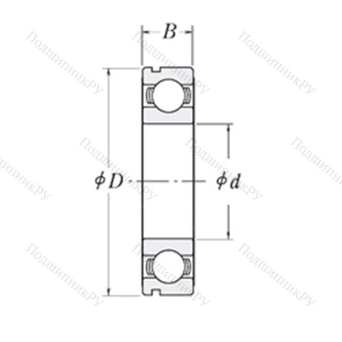 Подшипник шариковый радиальный 6838N от производителя  CYSD