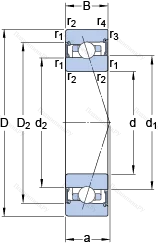 Подшипник S 71908 CB/HCP 4A