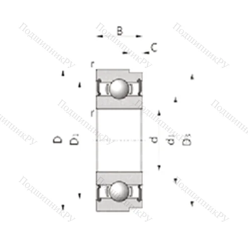 Подшипник шариковый радиальный BB 1-3168