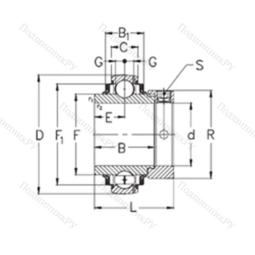 Подшипник шариковый радиальный GE 20-KRRB