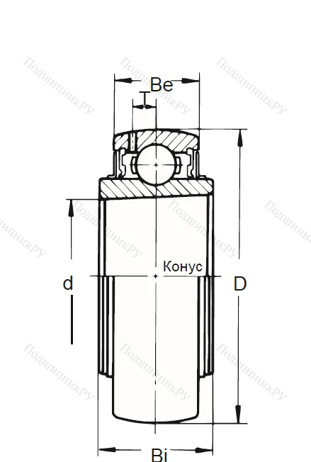 Корпусный подшипник UK 211