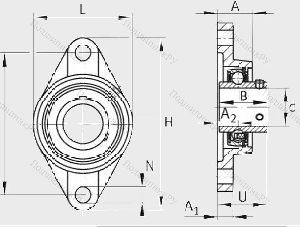 Подшипниковый узел UCFL 204 J 7 в Калининграде