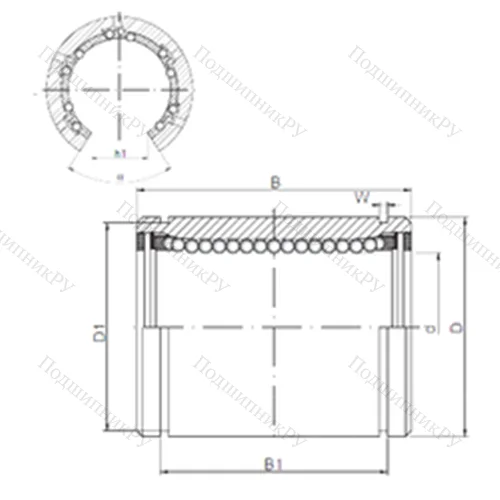 Подшипник шариковый линейный LM 80OP от производителя  CX