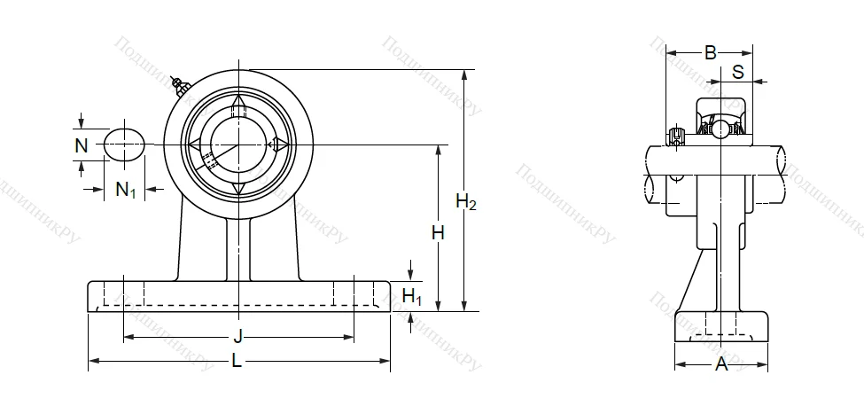 Подшипниковый узел UCPH 209 (UCHP 209) в Калининграде