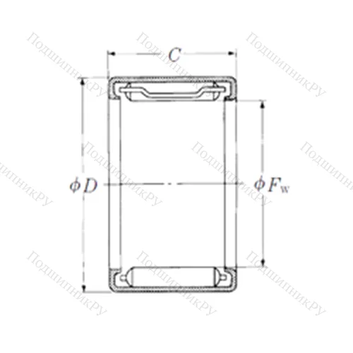 Подшипник игольчатый радиальный FJL-2210L