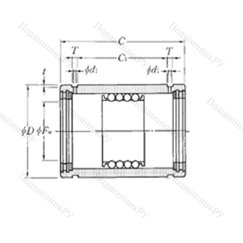 Подшипник шариковый линейный KD 5580100LL от производителя  NTN