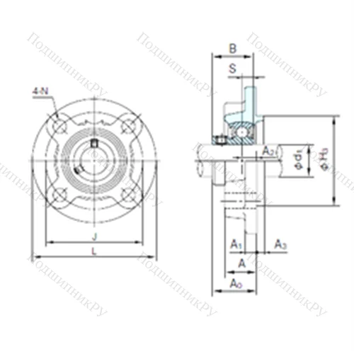 Подшипниковый узел шариковый радиальный BFC 207