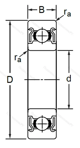 Однорядный шариковый подшипник SS 6911 ZZ (1000911 ZZ Ю ГОСТ) в Калининграде