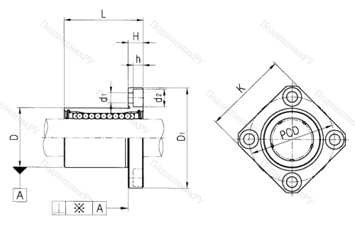 Подшипник LMK 60 UU в Калининграде