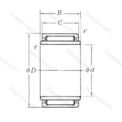 Подшипник игольчатый радиальный LM 556835-1 / от производителя  NSK